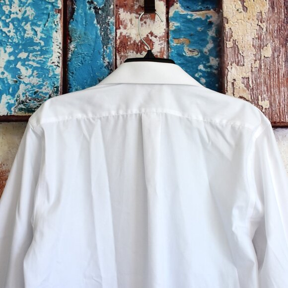 Men's Yorkshire VI Dress Shirt Long Sleeve Button Up SIZE 16 White - Picture 8 of 12